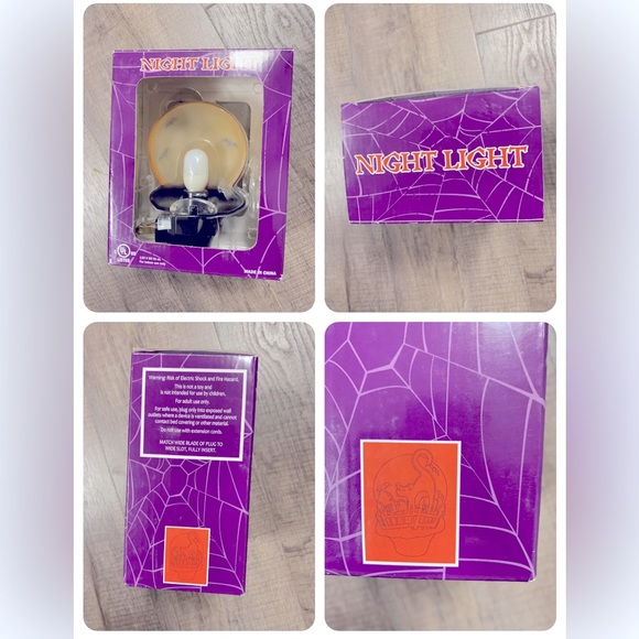 Spooky Cat And Graveyard Halloween Night Light NIB - Picture 2 of 2